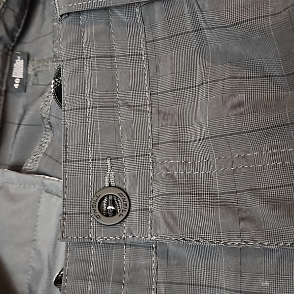 O'Neill Crossover Shorts Size 40 Gray Plaid - Picture 10 of 16